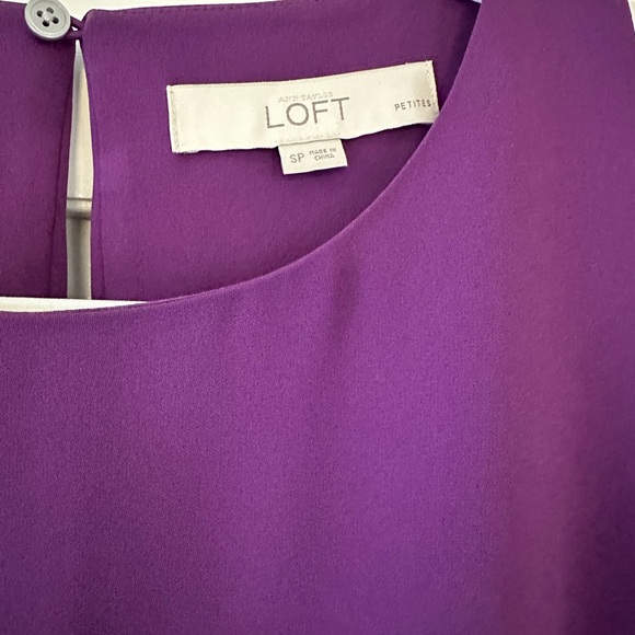🎉HP🎉 LOFT Purple Dress - Picture 4 of 4